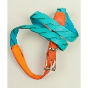 Blue & Orange Flat Twist Belt